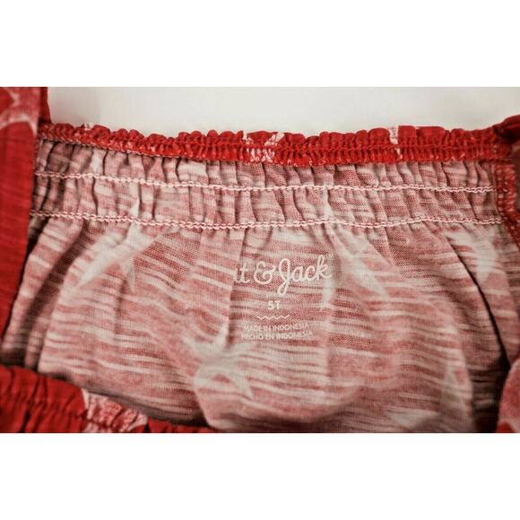 Cat & Jack Girls Red Sleeveless Top Flow Star Print Sz 5T - Picture 4 of 4